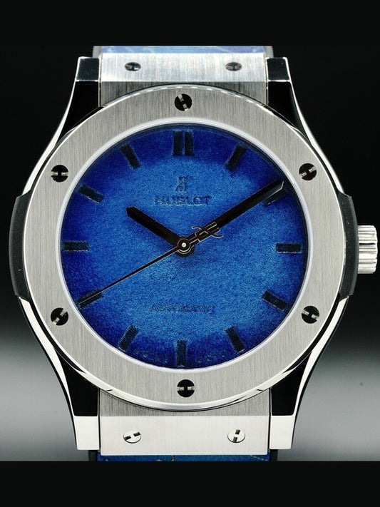 Hublot 511.NX.050B.VR.BER16 Classic Fusion Berluti Titanium Scritto Ocean Blue